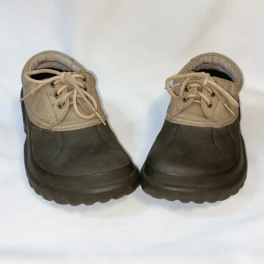 Crocs All Terrain Axle Duck Boots Leather Trim Waterproof‎ Islander M 8 W 9